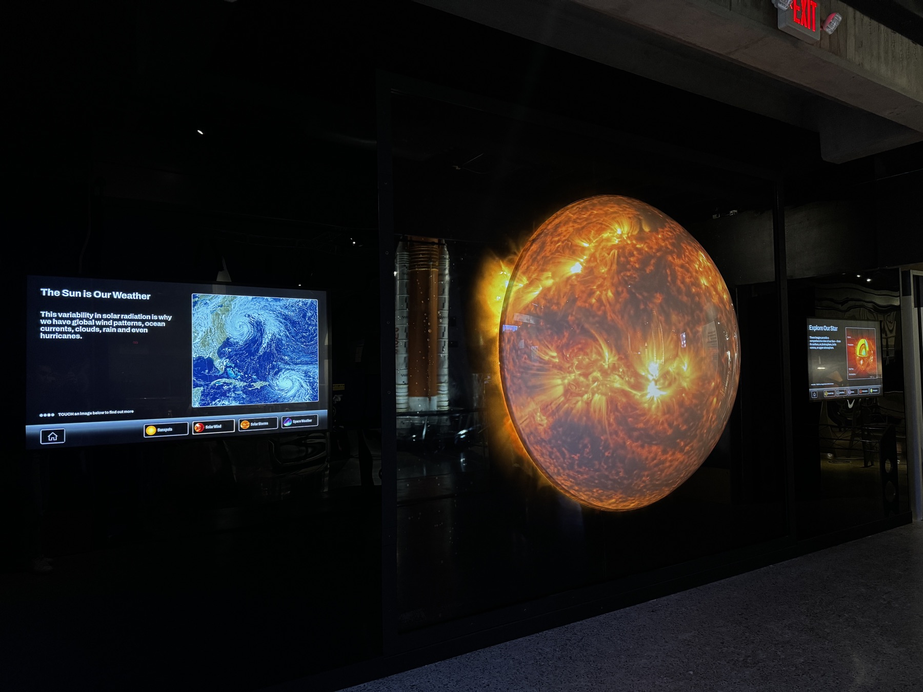 Weather exhibit interactive stations