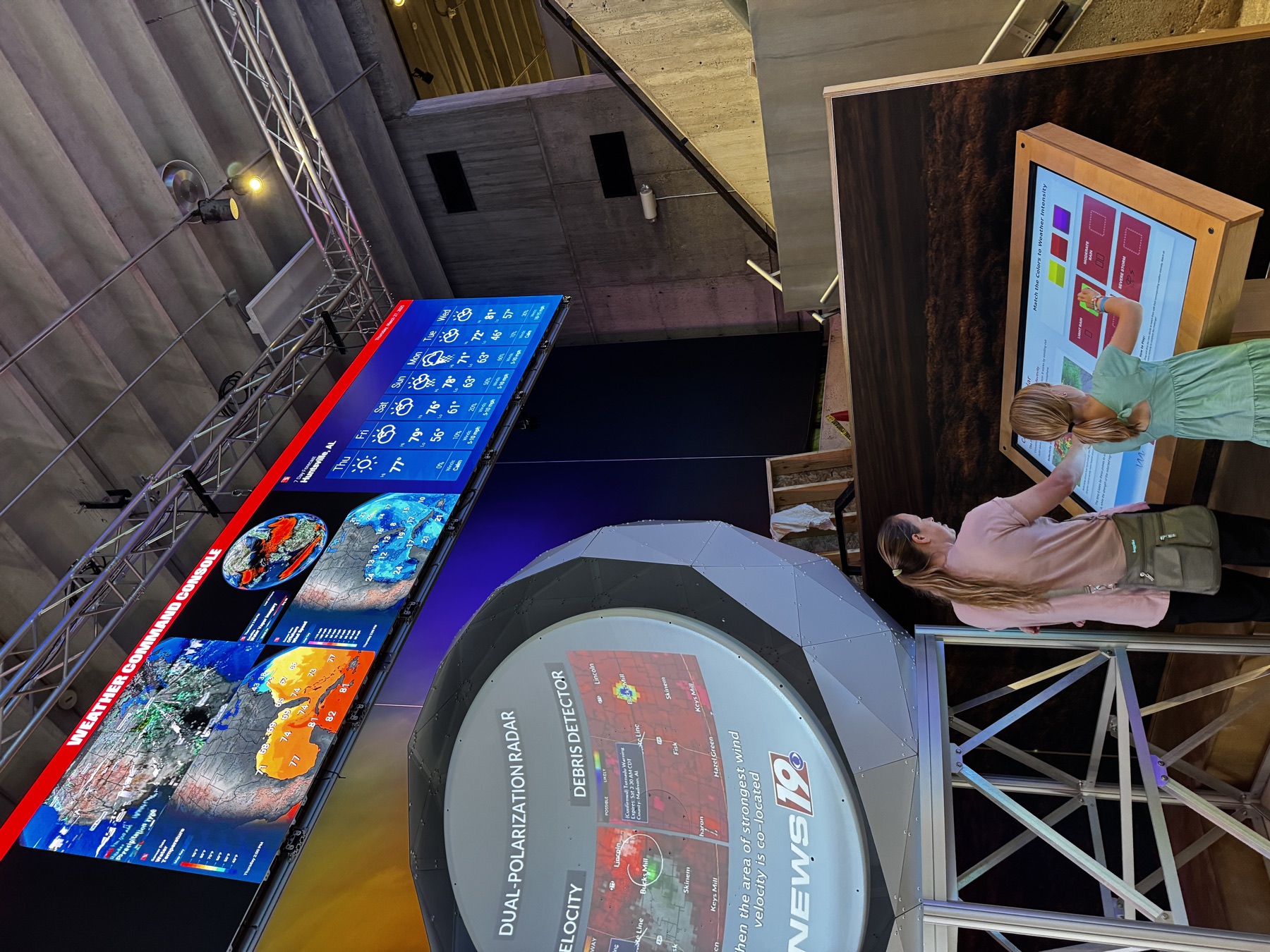 Weather exhibit hands-on games