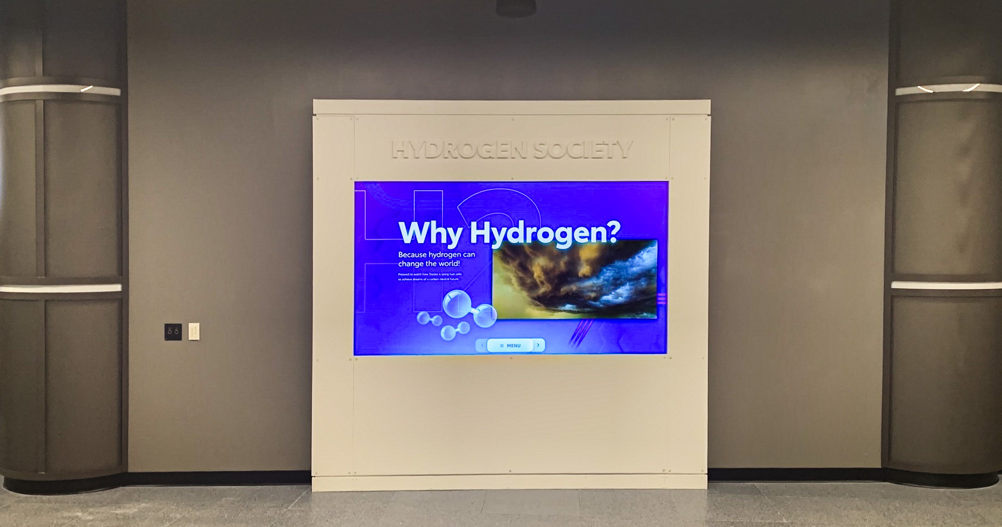 Hydrogen Society interactive touchscreen kiosk