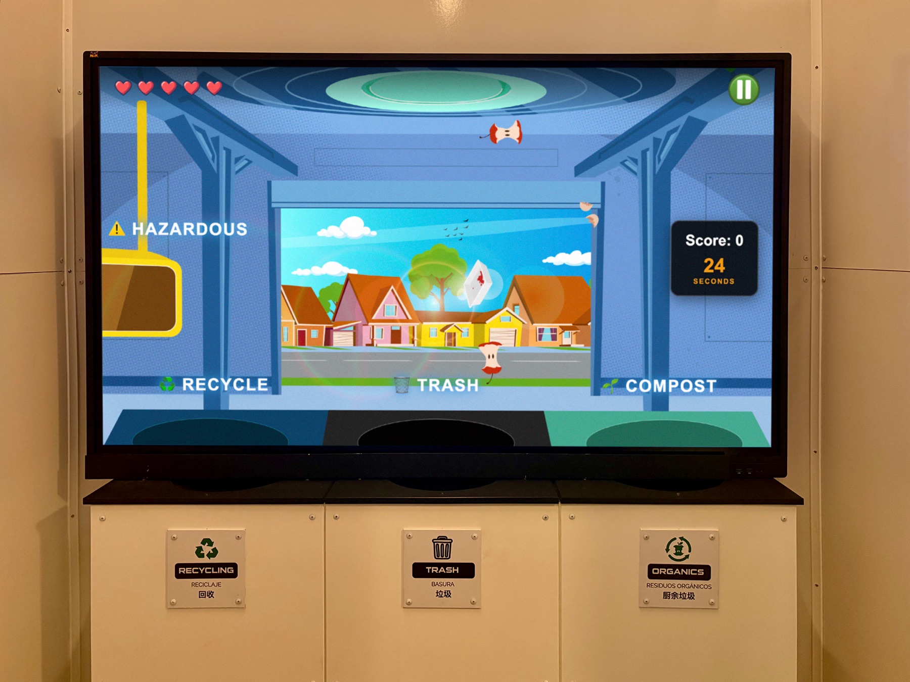 Recycling game interface