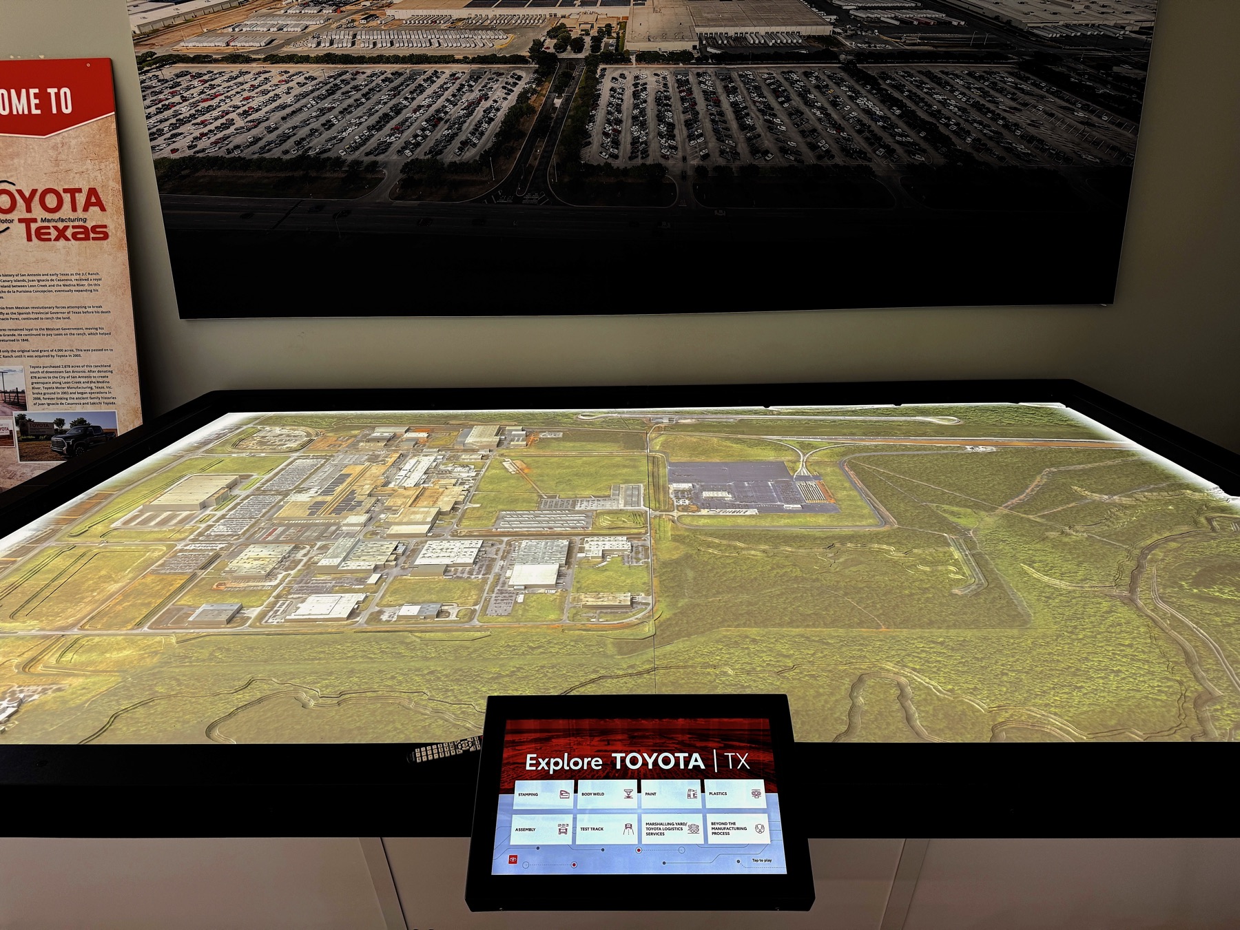 San Antonio projection-mapped table